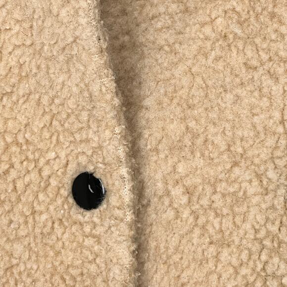 Movint Colorblock Raglan Sleeve Fleece Bomber Jacket L Black Tan Teddy - Picture 5 of 9